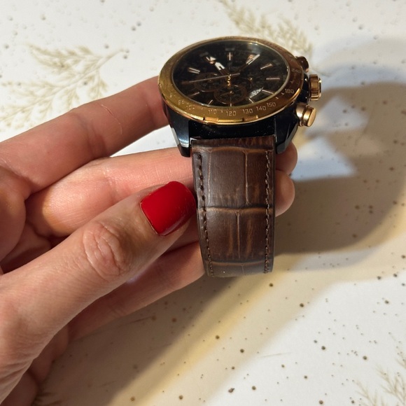 Tina Gold and Brown Chronograph Watch - Picture 6 of 6